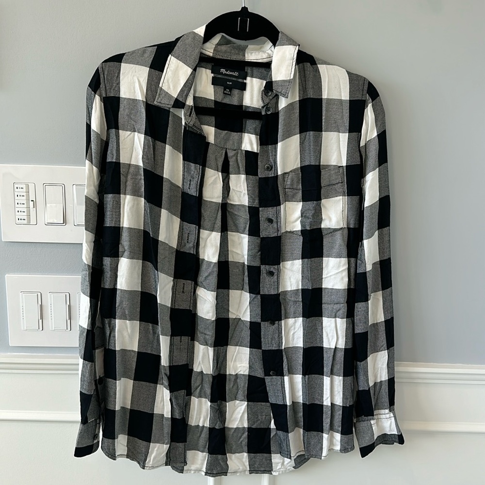 Madewell plaid button up